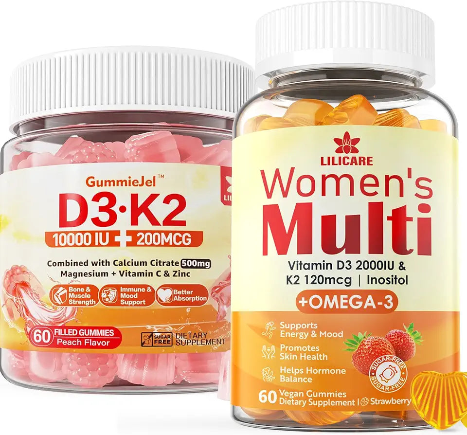 Sugar-Free Vitamin D3 K2 Multivitamin Gummies S151763