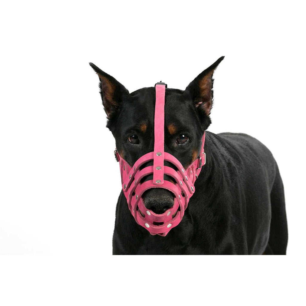 Leather Dog Muzzle Medium Large Breeds J35837