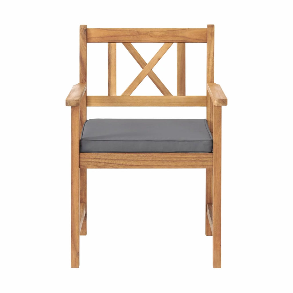 Acacia Wood Dining Chair with Cushions Set of 2 A59499