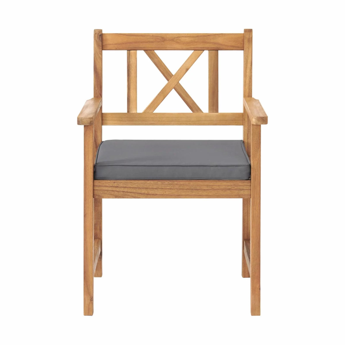 Acacia Wood Dining Chair with Cushions Set of 2 A59499