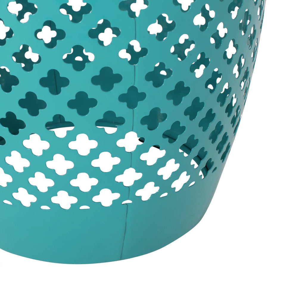 Teal Outdoor Iron Side Table B46009